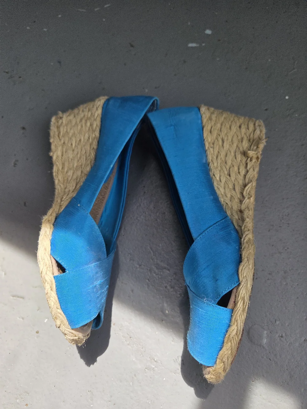 Lauren Ralph Lauren Bright Blue Women’s Espadrille Peep-Toe Shoes
